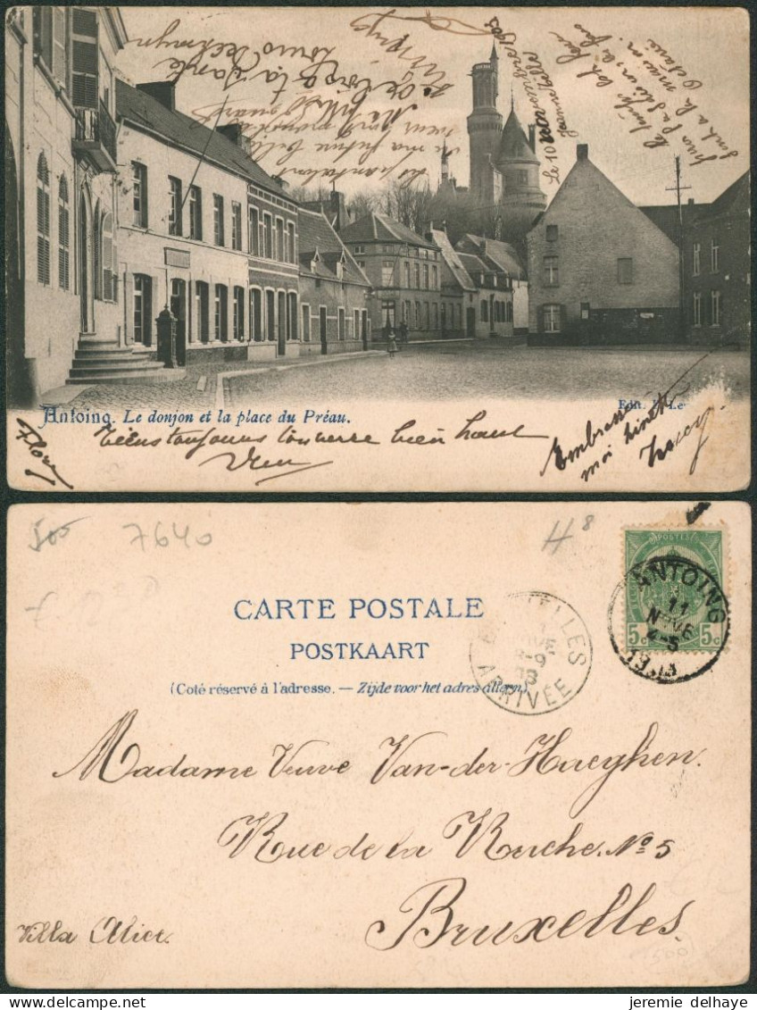 Carte Postale - Antoing : Le Donjon Et La Place Du Préau (Nels Série 48 N°61) - Antoing