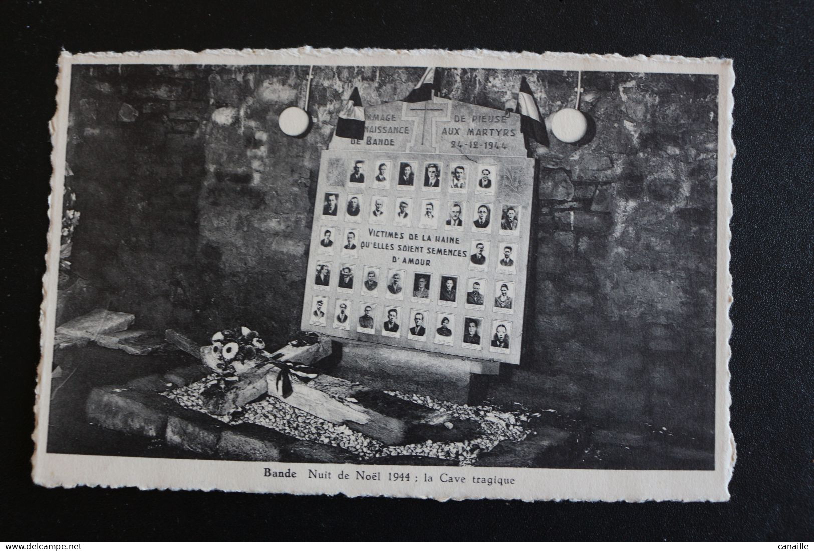 P-up 63 /  Luxembourg - Nassogne,lot De 5 Carte De  Bande,  Nuit De Noel 1944 ; La Cave Tragique - Panorama   / - Nassogne