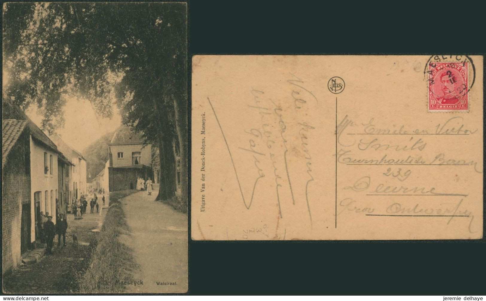 Carte Postale - Maeseyck : Walstraat / Animée. - Maaseik