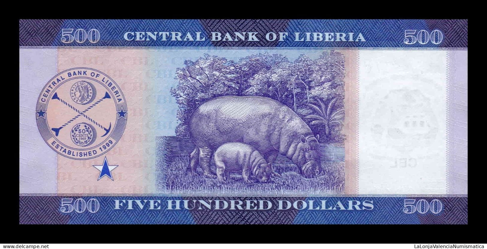 Liberia 500 Dollars 2022 Pick 42 Sc Unc - Liberia