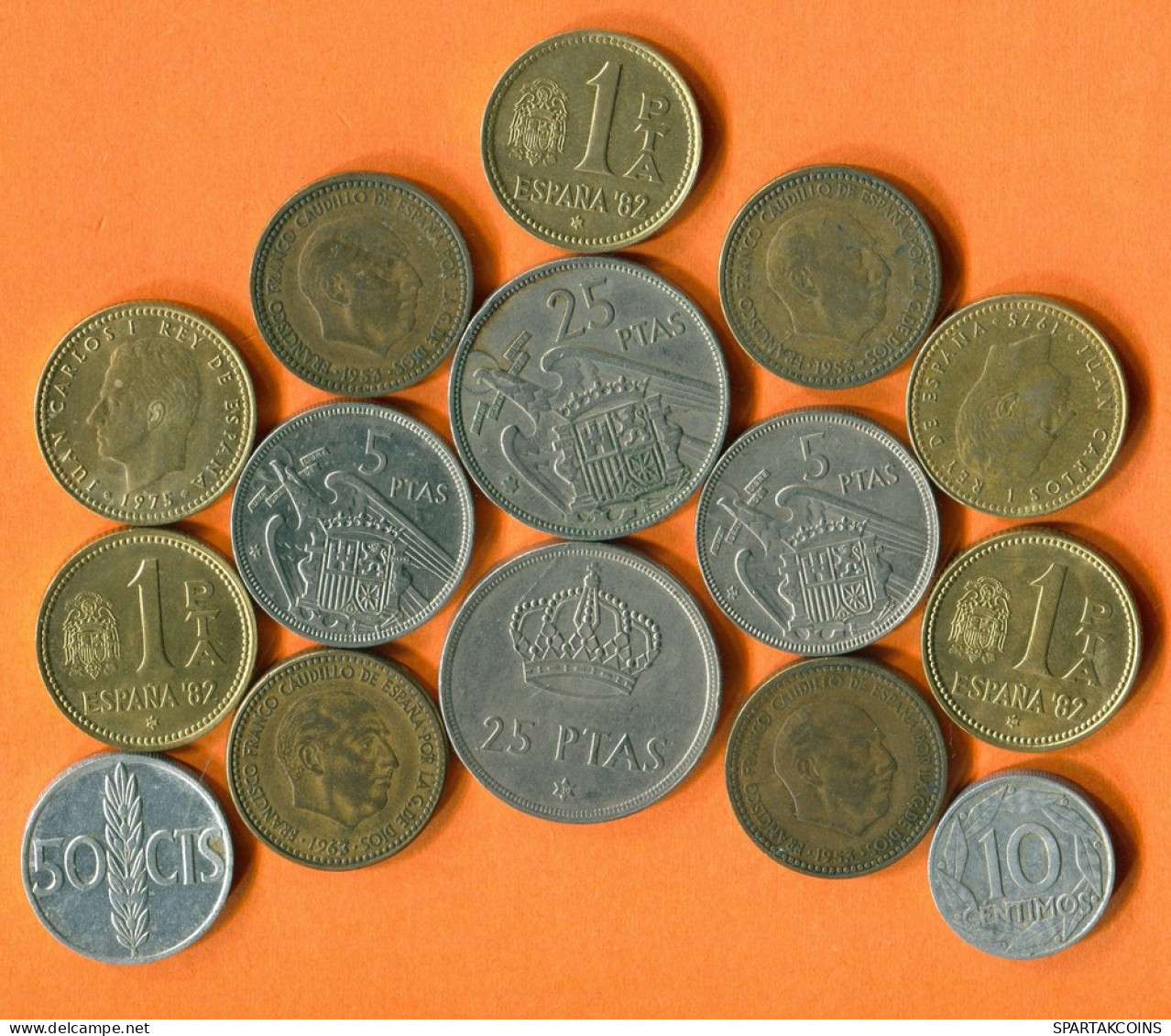 ESPAÑA Moneda SPAIN SPANISH Moneda Collection Mixed Lot #L10224.1.E -  Verzamelingen