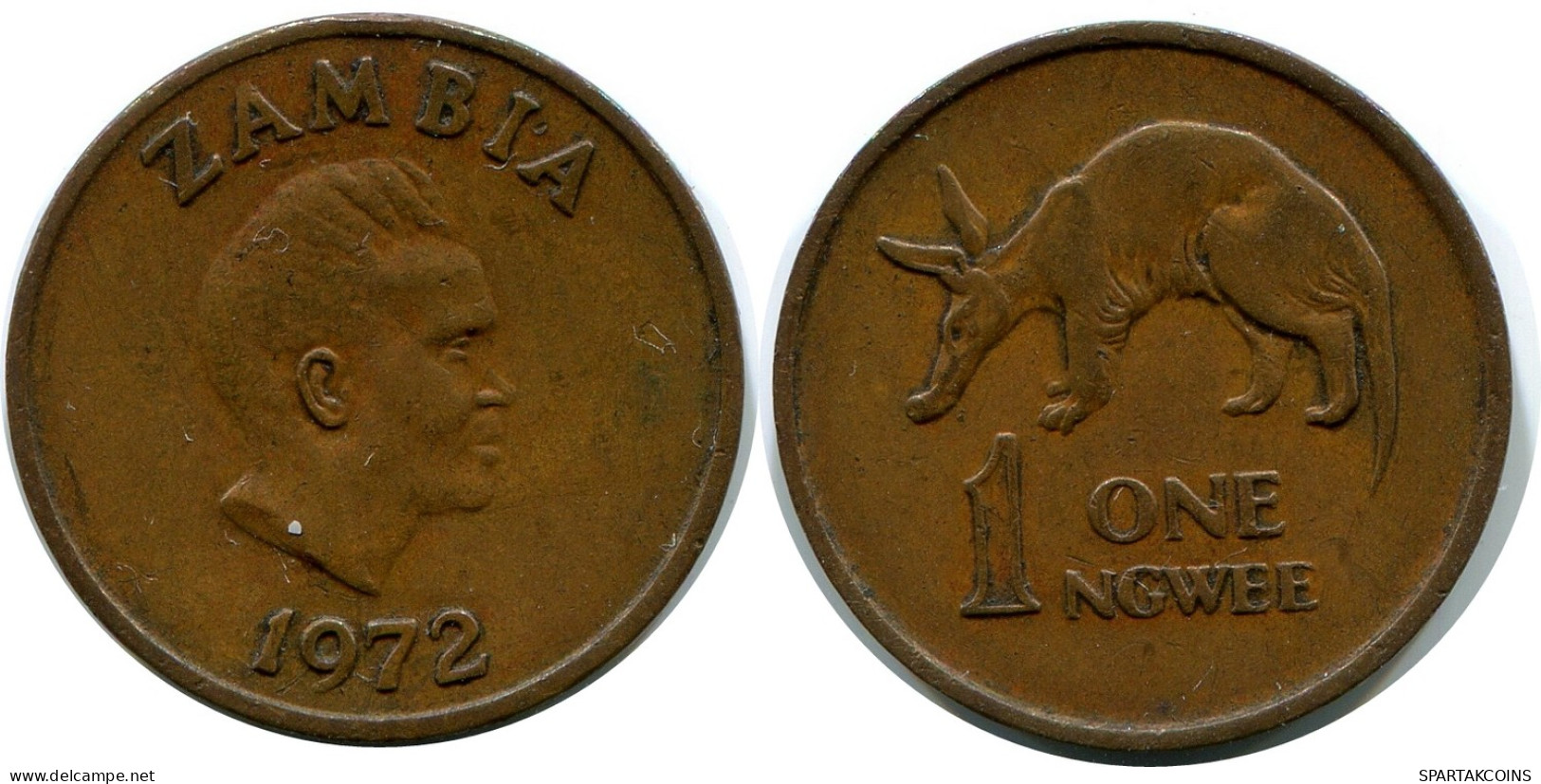 1 NGWEE 1972 ZAMBIA Moneda #AP964.E - Zambie