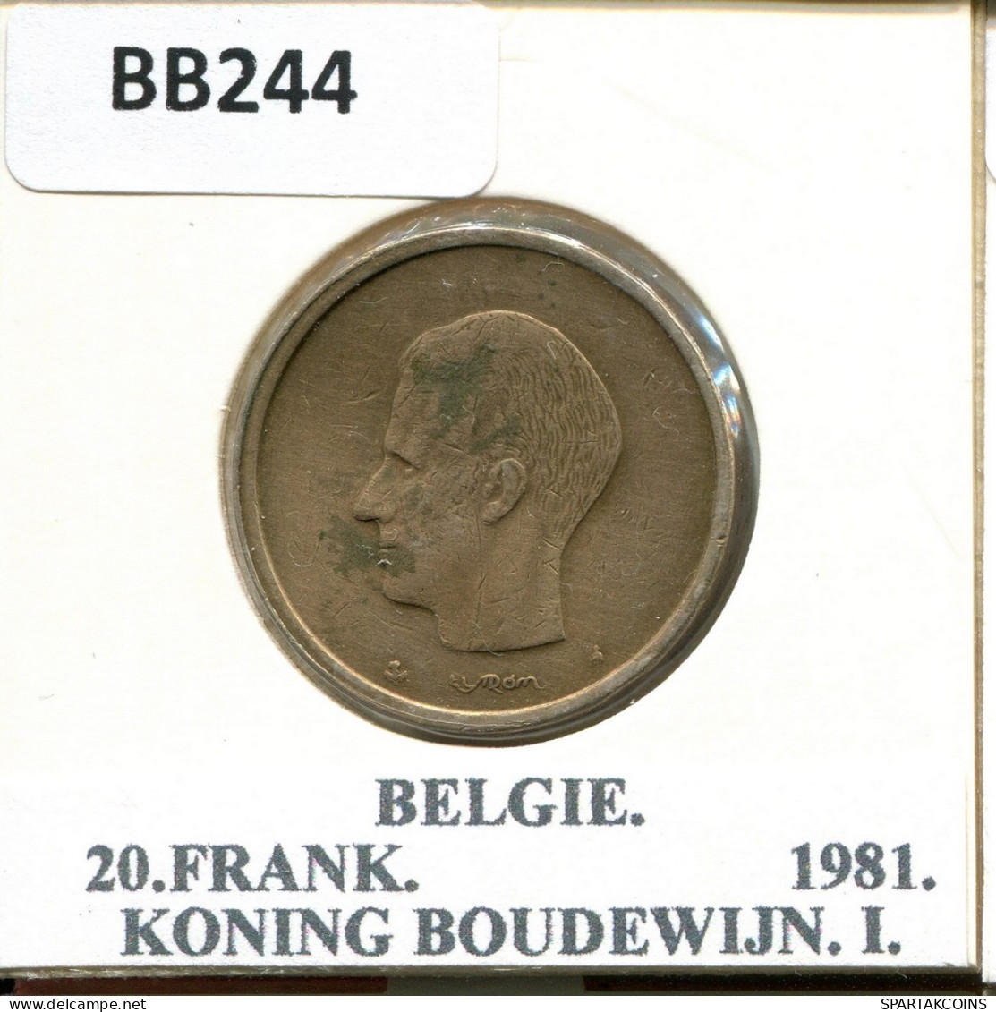 20 FRANCS 1981 DUTCH Text BÉLGICA BELGIUM Moneda #BB244.E - 20 Francs