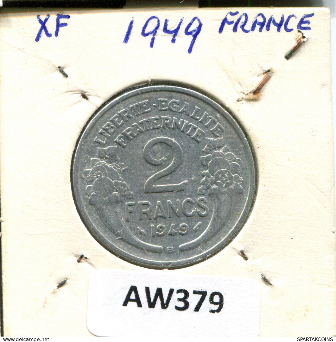 2 FRANCS 1949 FRANCIA FRANCE Moneda #AW379.E - 2 Francs