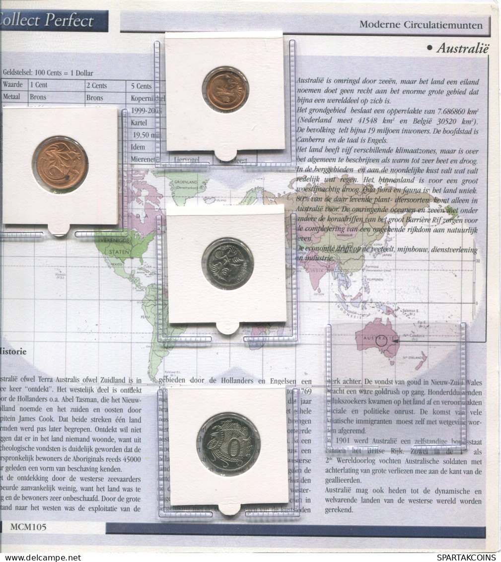 AUSTRALIE AUSTRALIA 1966-2003 Pièce SET 1. 2. 5. 10 CENTS UNC #SET1196.5.F - Mint Sets & Proof Sets
