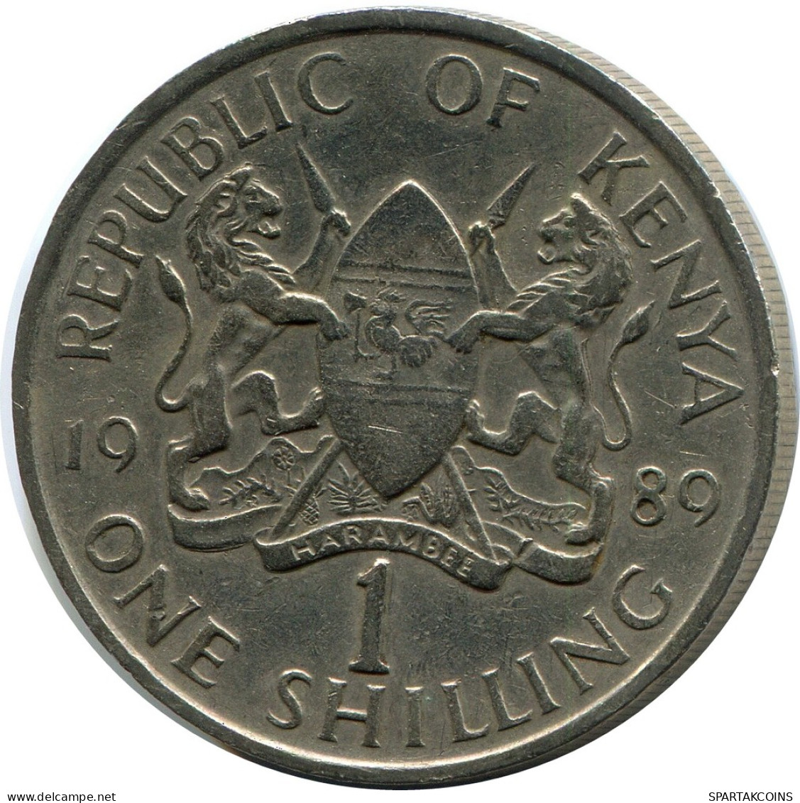 1 SHILLING 1989 KENYA Pièce #AZ192.F - Kenia