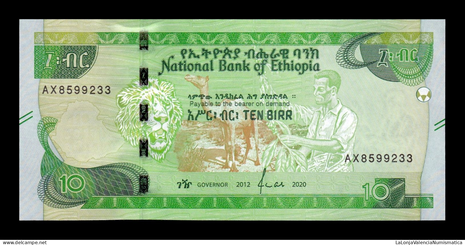 Etiopía Ethiopia 10 Birr 2020 Pick 55 Sc Unc - Etiopía