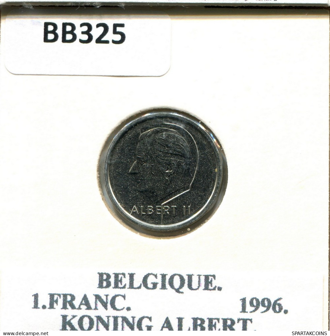1 FRANC 1996 FRENCH Text BELGIQUE BELGIUM Pièce #BB325.F - 1 Franc