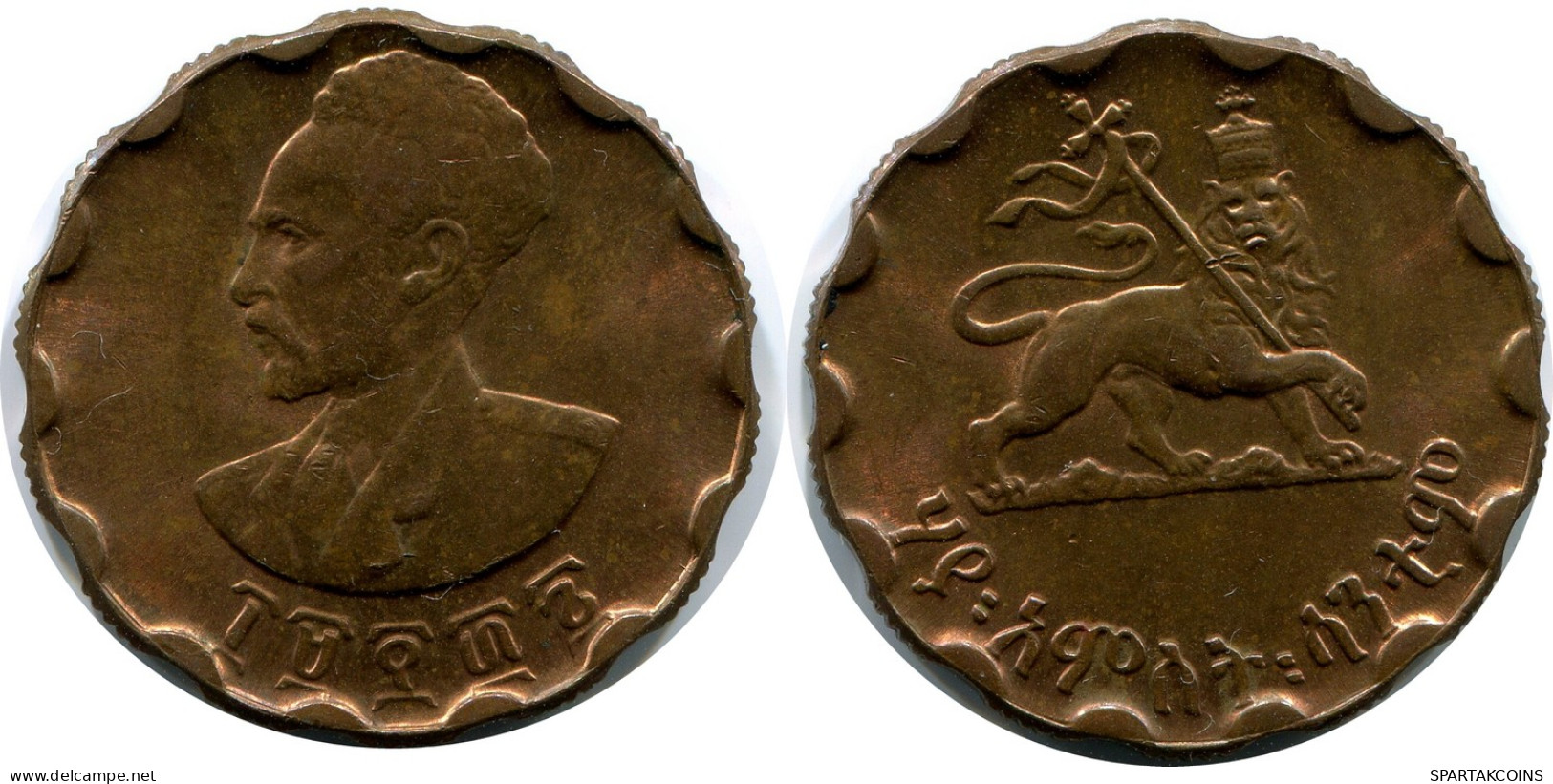 25 CENTS 1943-1944 ÉTHIOPIE ETHIOPIA Pièce #AP878.F - Ethiopia