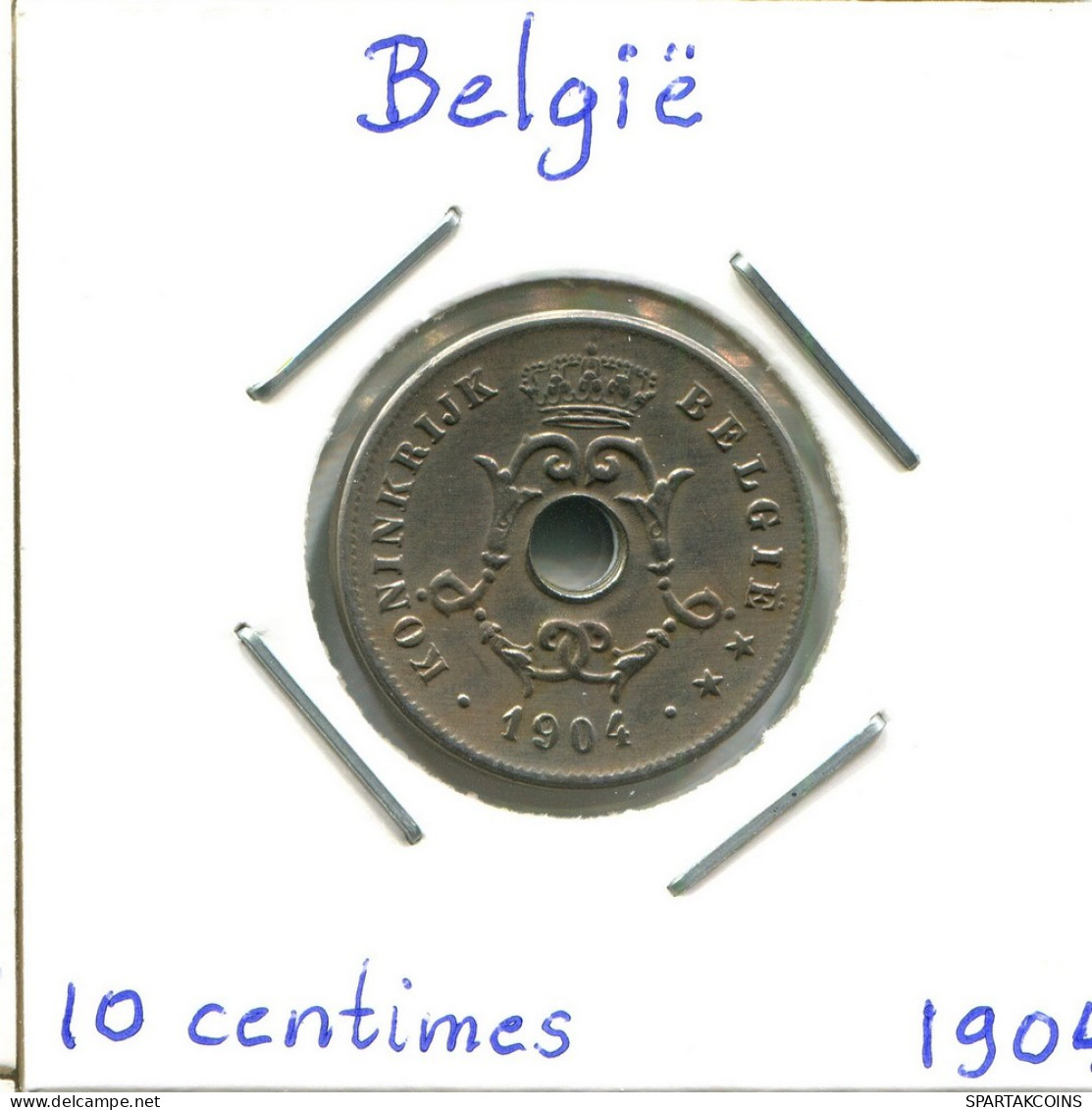 10 CENTIMES 1904 DUTCH Text BELGIQUE BELGIUM Pièce #BA276.F - 10 Centimes