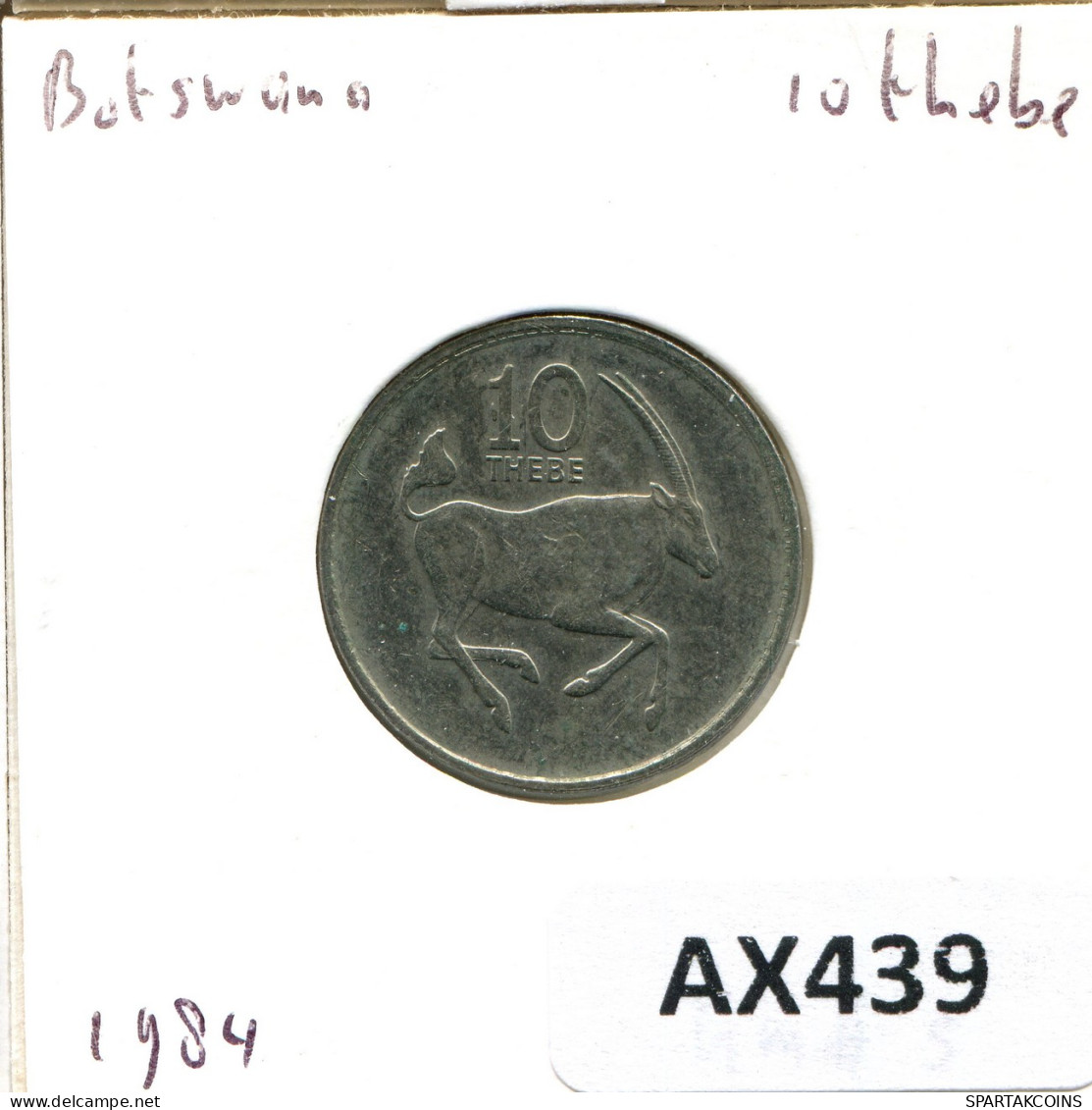 10 THEBE 1984 BOTSWANA Coin #AX439.U - Botswana