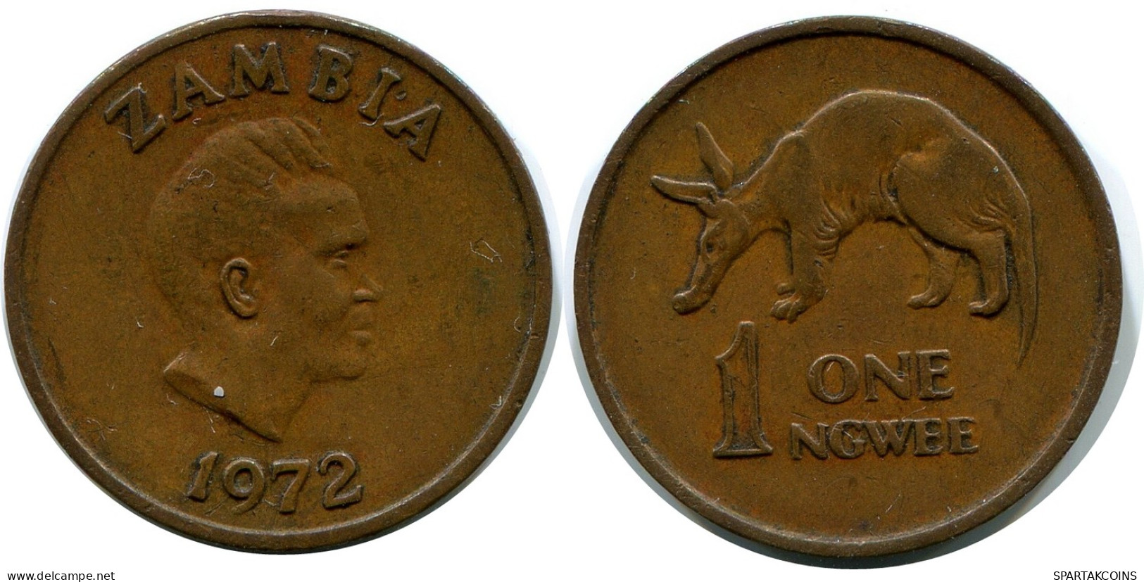 1 NGWEE 1972 ZAMBIA Coin #AP964.U - Sambia