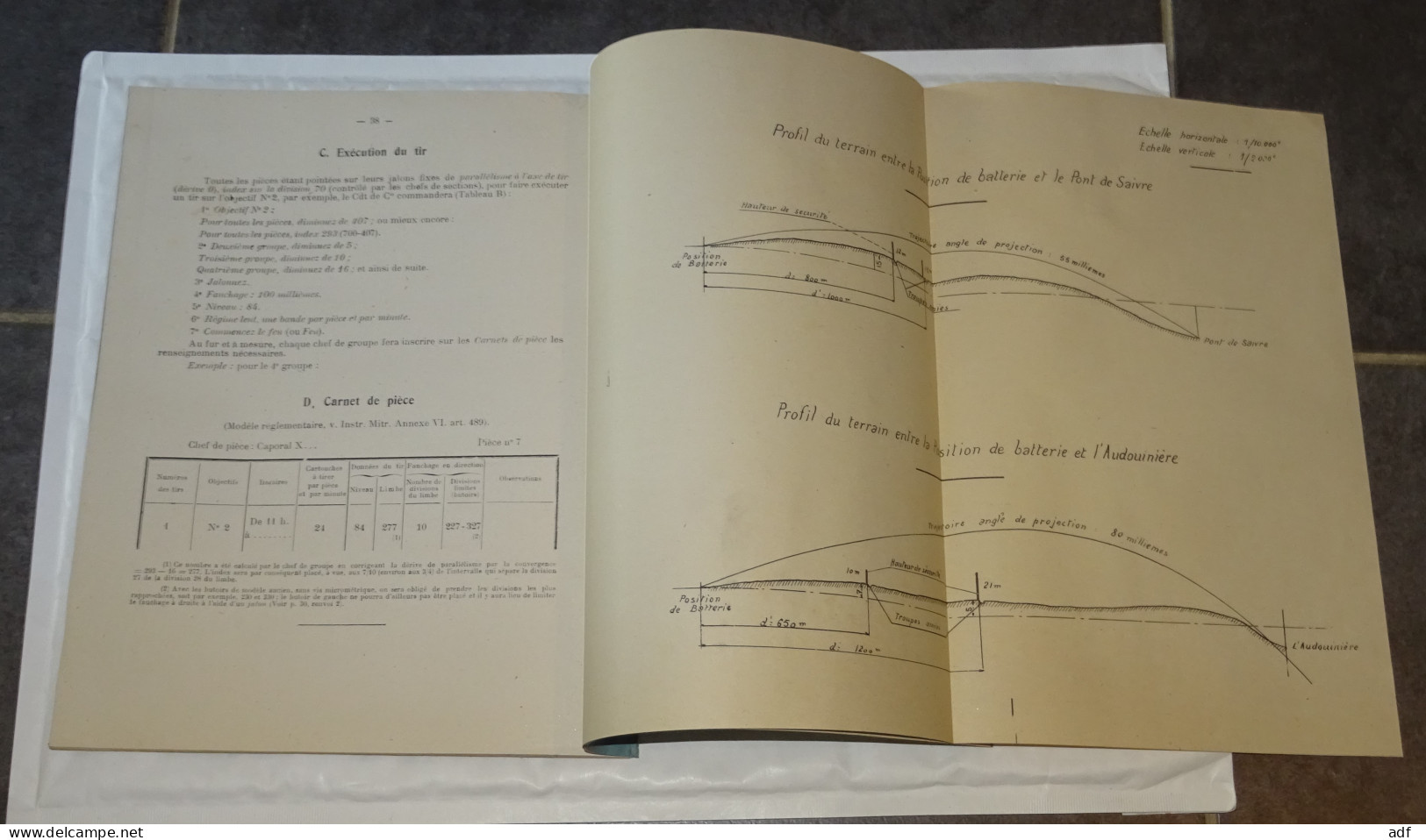 LIVRET LE TIR INDIRECT DES MITRAILLEUSES, ANNEXE AU COURS DE TIR ET ARMEMENT 1925, CAPITAINE PAILLE, ECOLE MILITAIRE - Andere & Zonder Classificatie