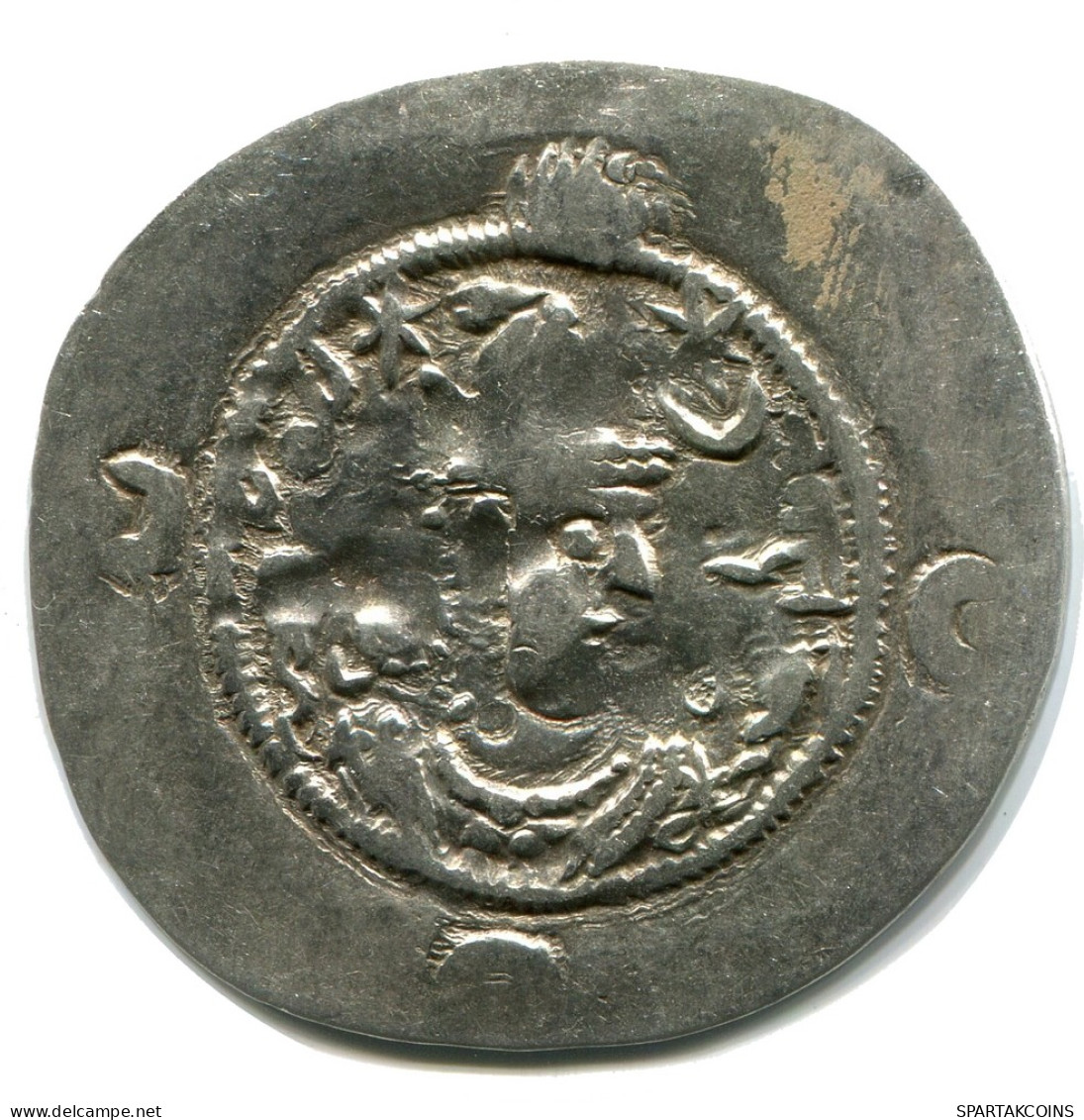 SASSANIAN KHUSRU I AD 531-579 AR Drachm Mitch-ACW.1028--1072 #AH220.45.U - Oriental