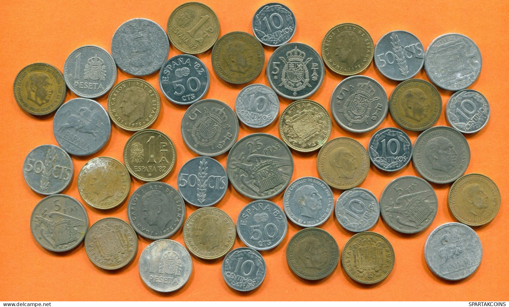 SPAIN Coin SPANISH Coin Collection Mixed Lot #L10289.2.U -  Colecciones