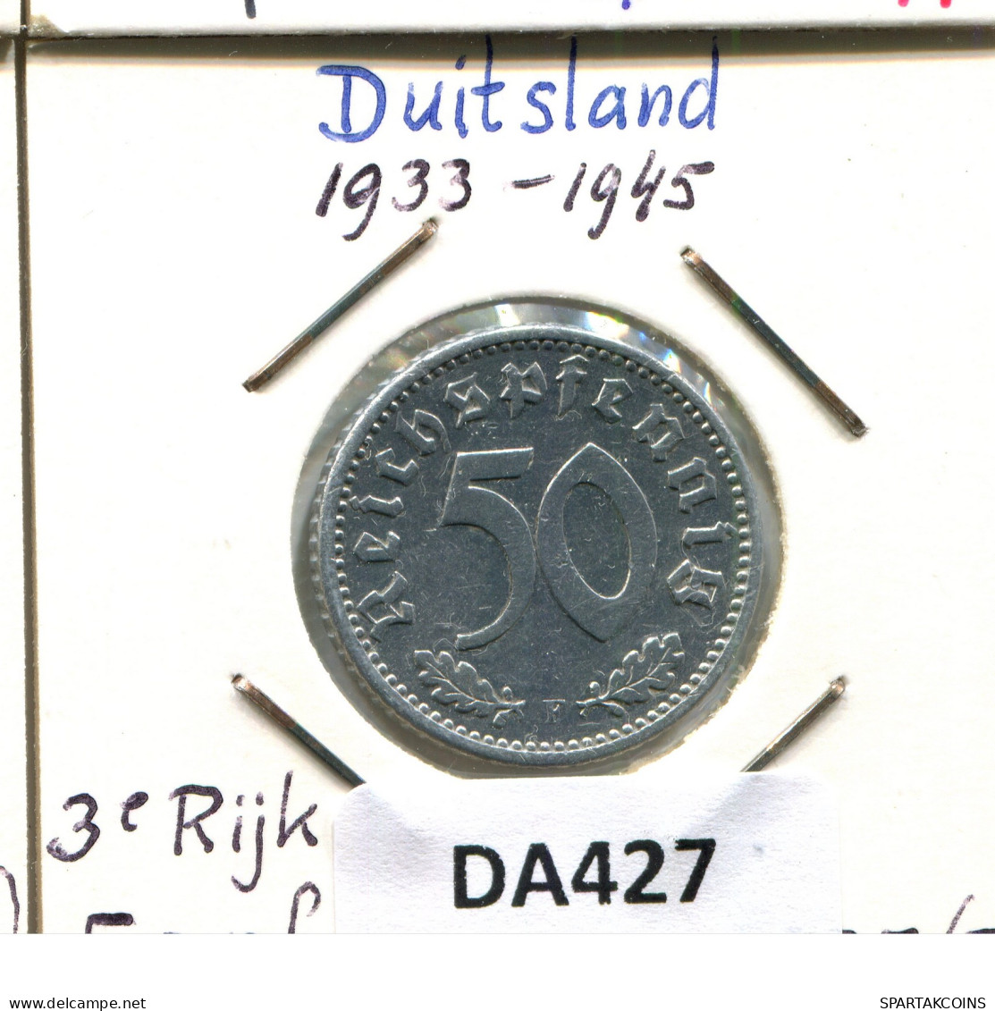 50 REICHSPFENNIG 1935 F GERMANY Coin #DA427.2.U - 50 Reichspfennig