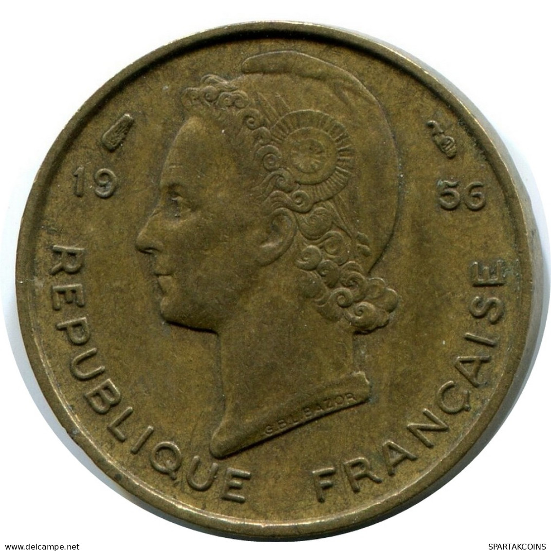 5 FRANCS 1956 FRENCH WESTERN AFRICAN STATES #AX882 - Africa Occidentale Francese