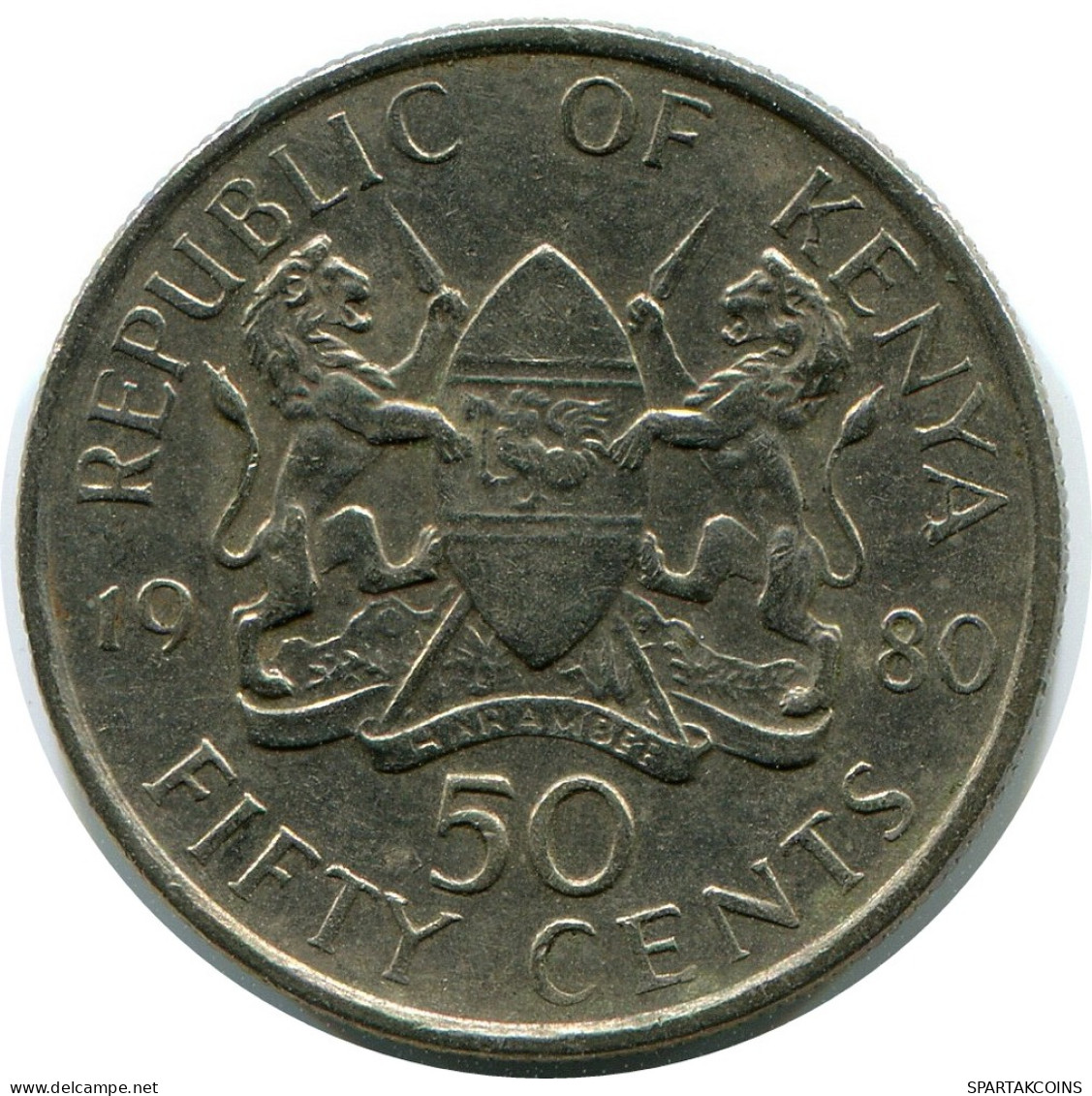 50 SHILLINGS 1980 KENYA Coin #AZ203.U - Kenya