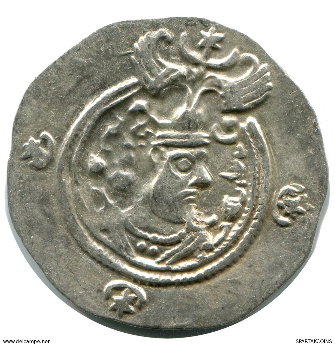 SASSANIAN KHUSRU II AD 590-627 AR Drachm Mitch-ACW.1111-1223 #AH212.4.D - Orientales