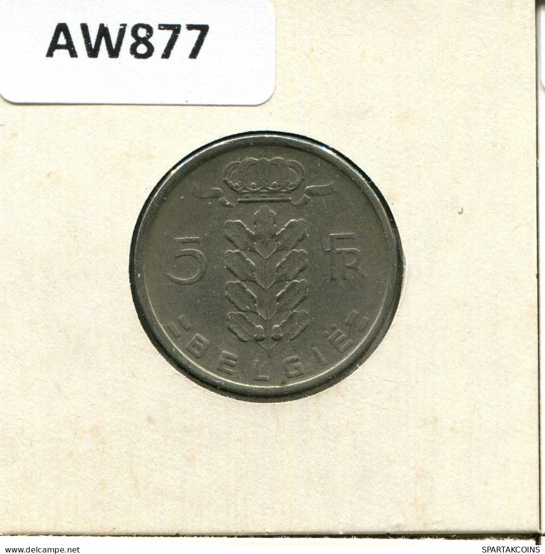5 FRANCS 1949 DUTCH Text BELGIEN BELGIUM Münze #AW877.D - 5 Francs