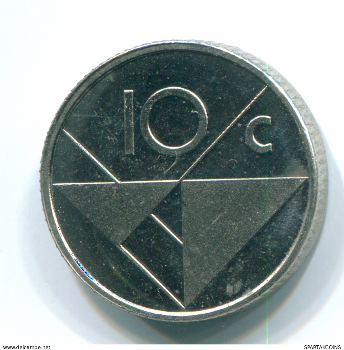 10 CENTS 1990 ARUBA (NIEDERLANDE NETHERLANDS) Nickel Koloniale Münze #S13627.D - Aruba