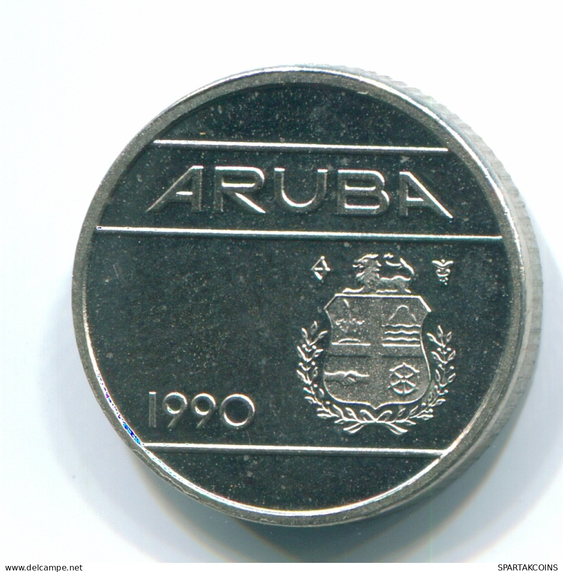 10 CENTS 1990 ARUBA (NIEDERLANDE NETHERLANDS) Nickel Koloniale Münze #S13627.D - Aruba