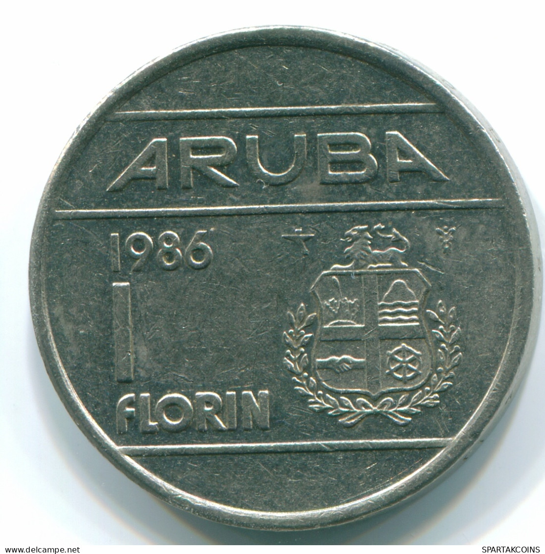 1 FLORIN 1986 ARUBA (NIEDERLANDE NETHERLANDS) Nickel Koloniale Münze #S13648.D - Aruba