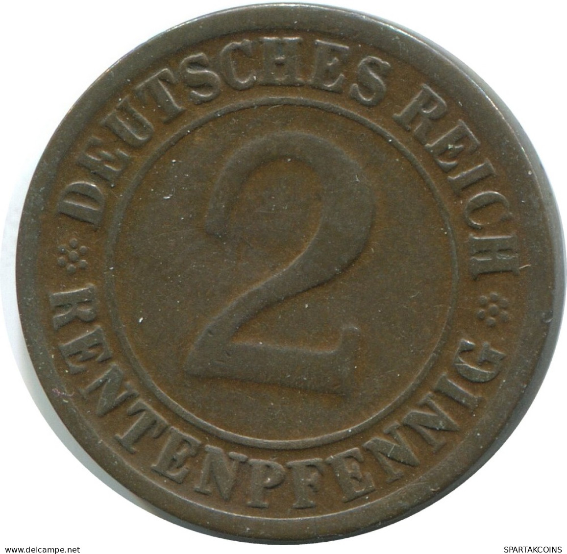 2 RENTENPFENNIG 1924 F DEUTSCHLAND Münze GERMANY #AE273.D - 2 Rentenpfennig & 2 Reichspfennig