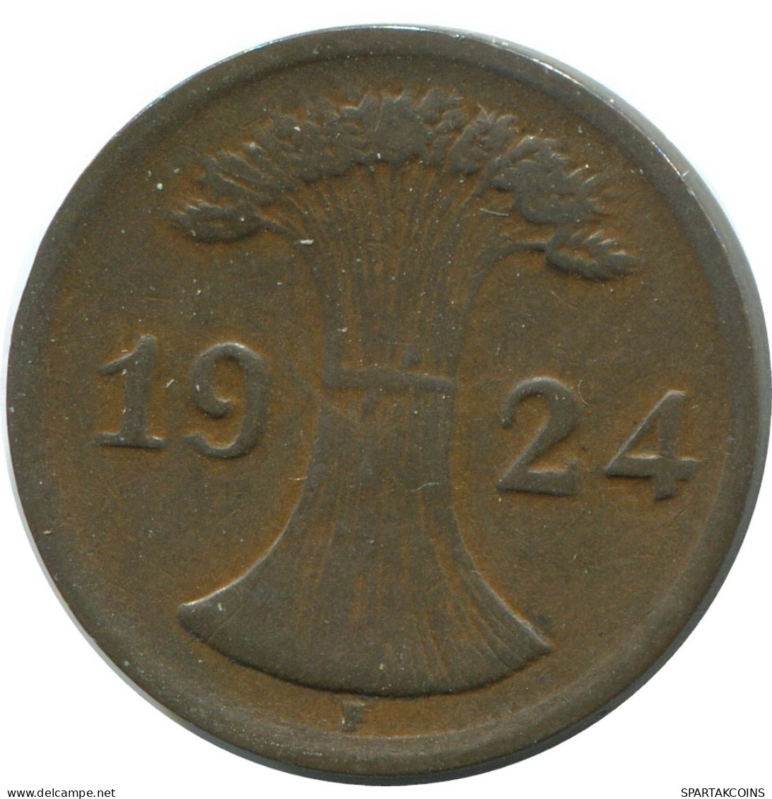 2 RENTENPFENNIG 1924 F DEUTSCHLAND Münze GERMANY #AE273.D - 2 Renten- & 2 Reichspfennig