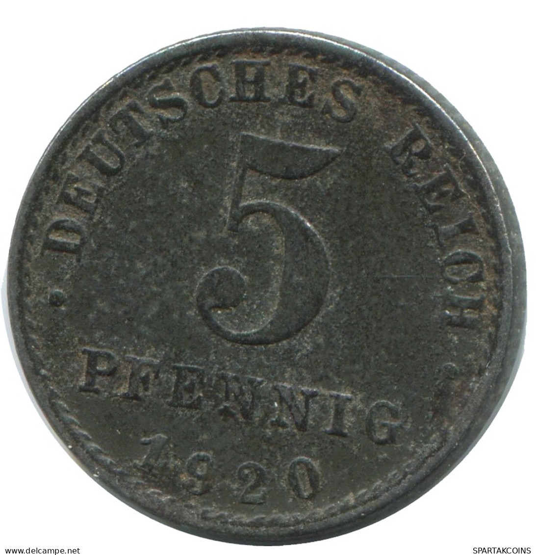 5 PFENNIG 1920 A DEUTSCHLAND Münze GERMANY #AD543.9.D - 5 Rentenpfennig & 5 Reichspfennig