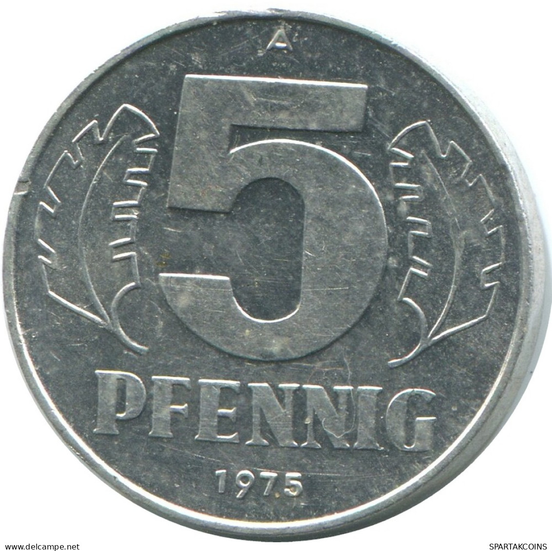 5 PFENNIG 1975 A DDR EAST DEUTSCHLAND Münze GERMANY #AE013.D - 5 Pfennig