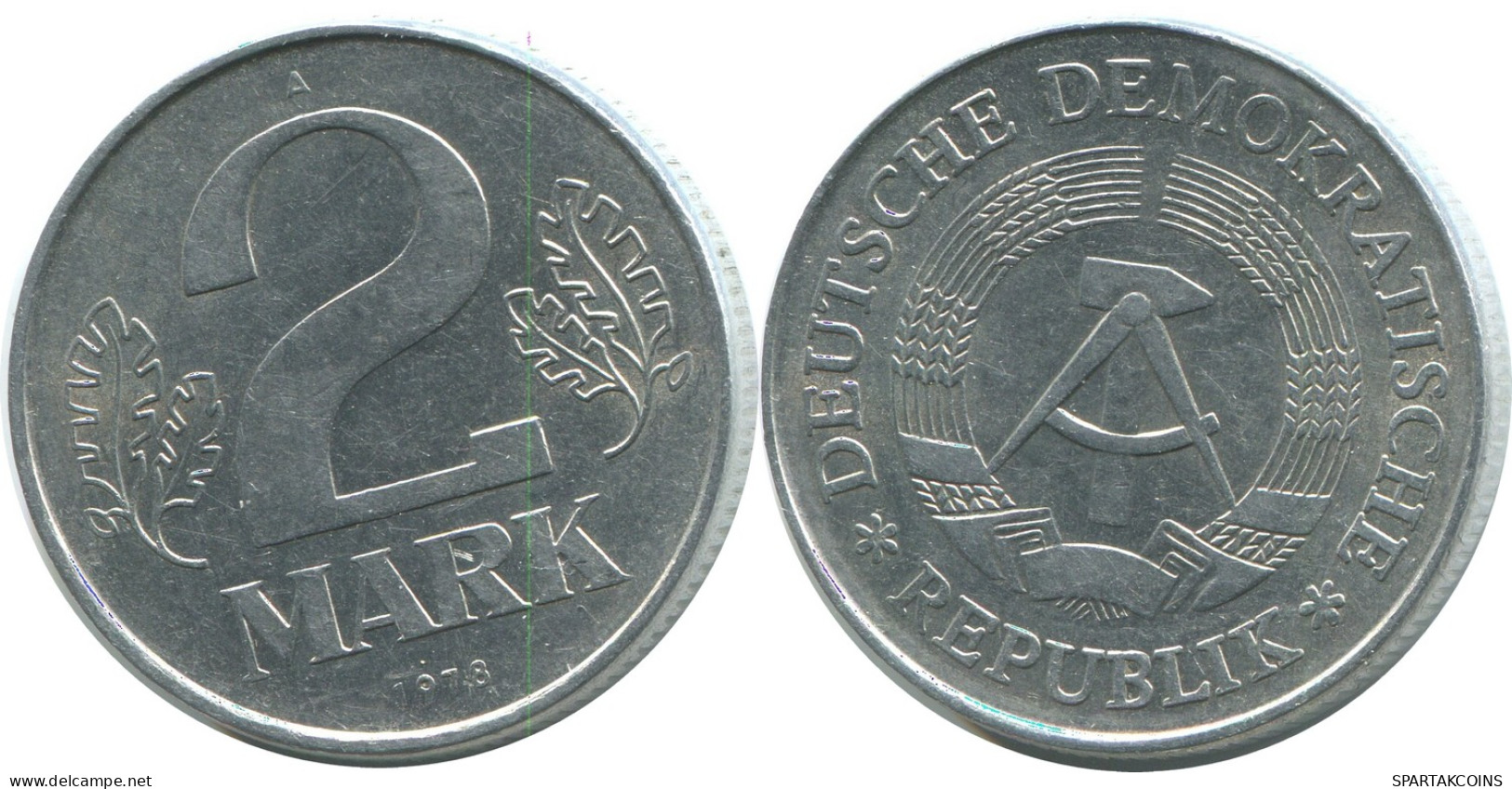 2 MARK 1978 A DDR EAST DEUTSCHLAND Münze GERMANY #AE122.D - 2 Marchi