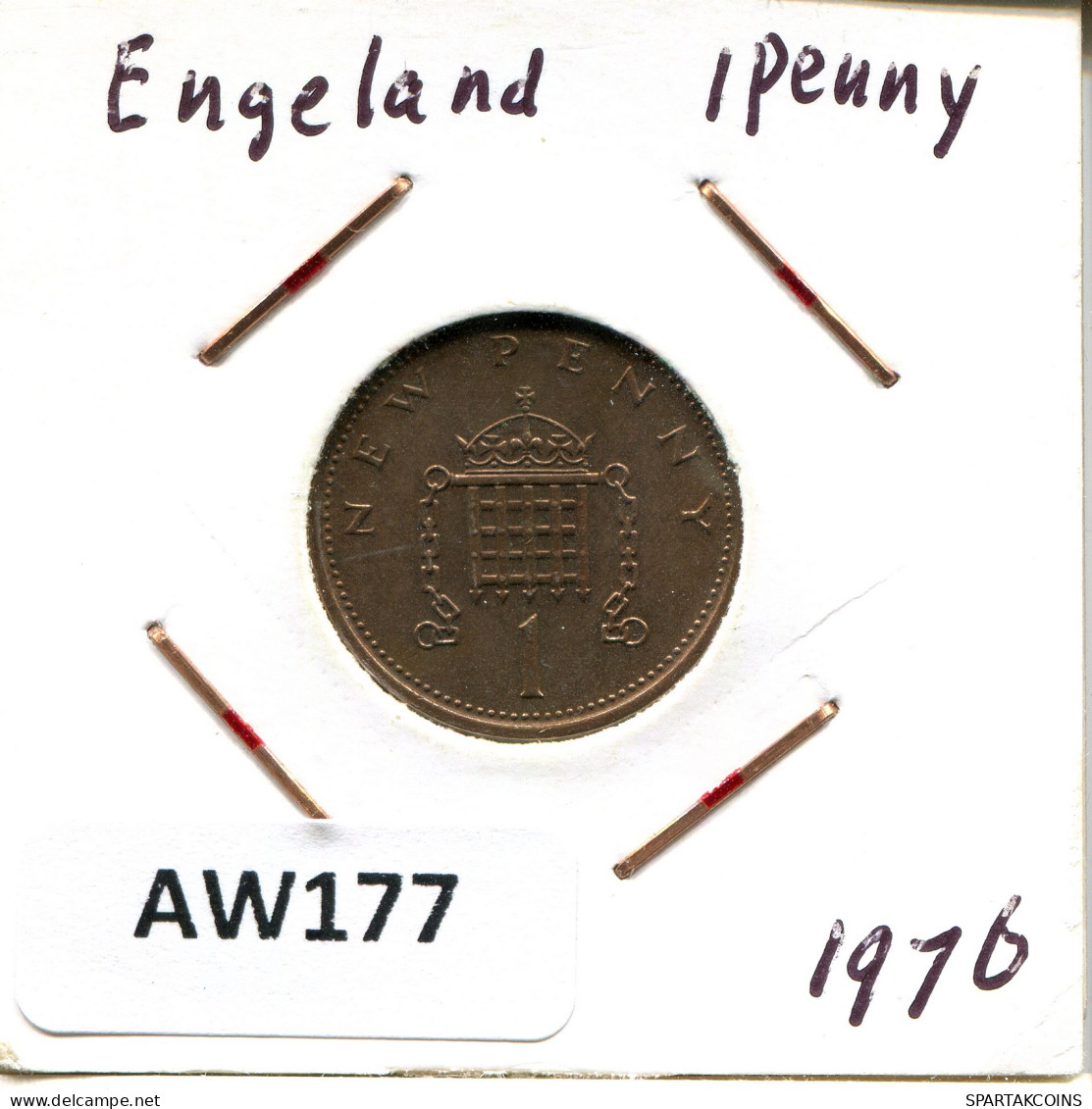 NEW PENNY 1976 UK GROßBRITANNIEN GREAT BRITAIN Münze #AW177.D - 1 Penny & 1 New Penny