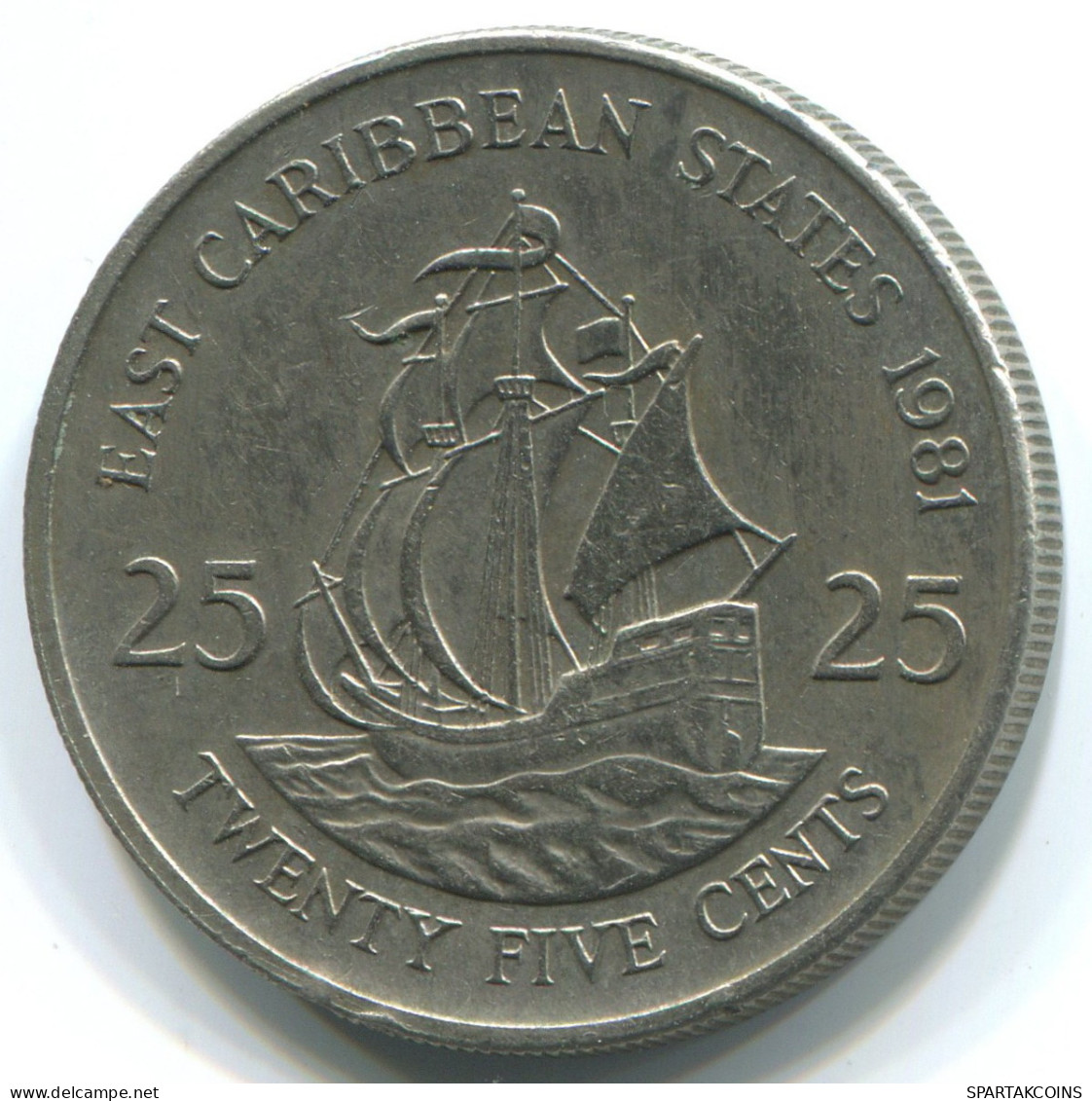 25 CENTS 1981 OST-KARIBIK EAST CARIBBEAN Münze #WW1182.D - East Caribbean States