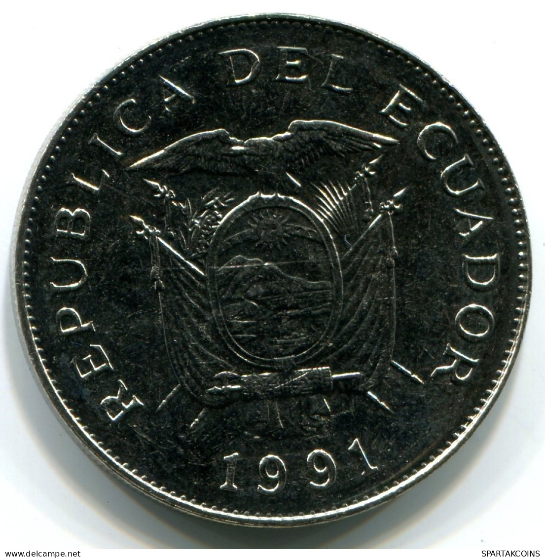 50 SUCRE 1991 ECUADOR UNC Münze #W11076.D - Ecuador