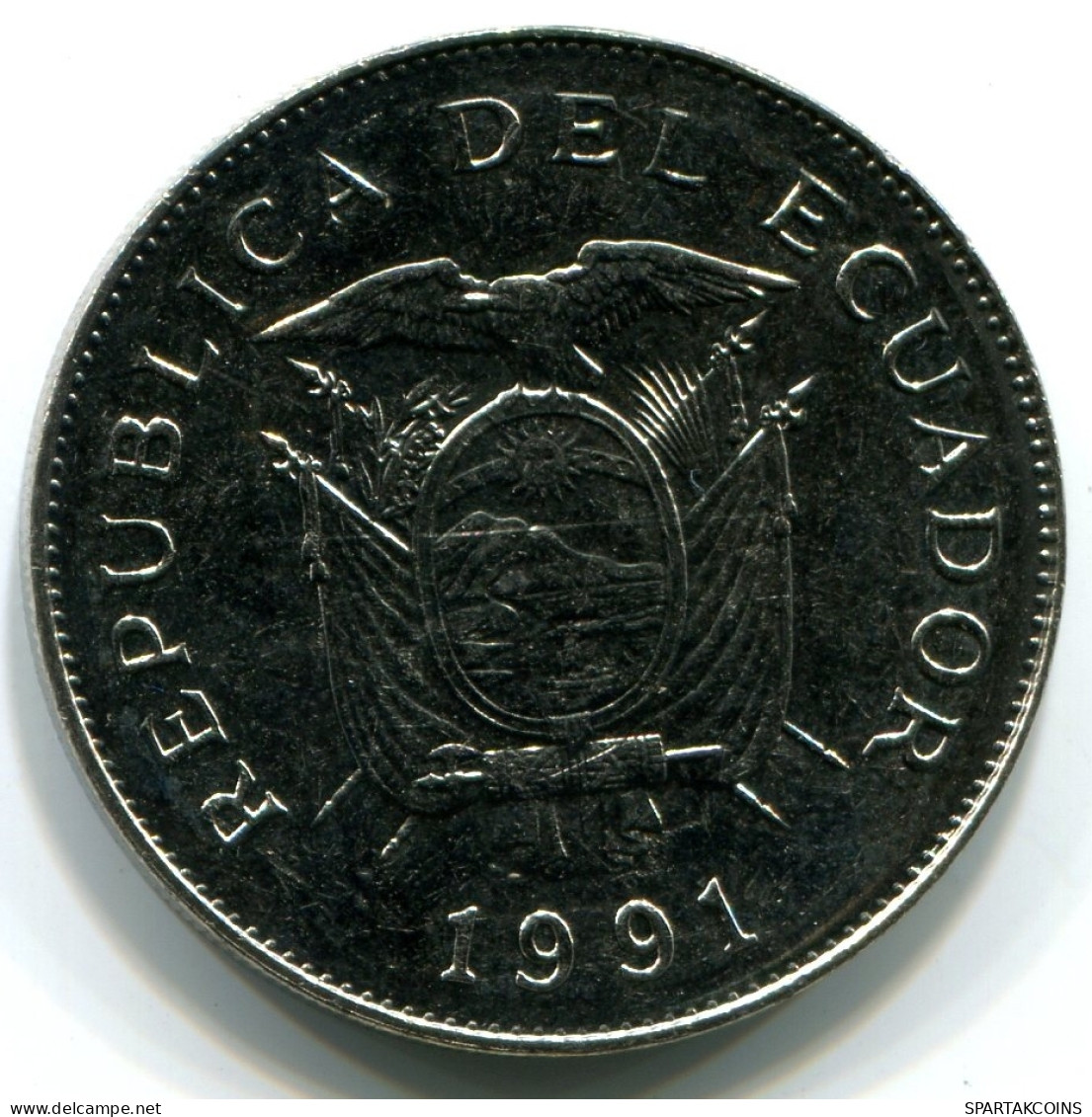 50 SUCRE 1991 ECUADOR UNC Münze #W11076.D - Equateur