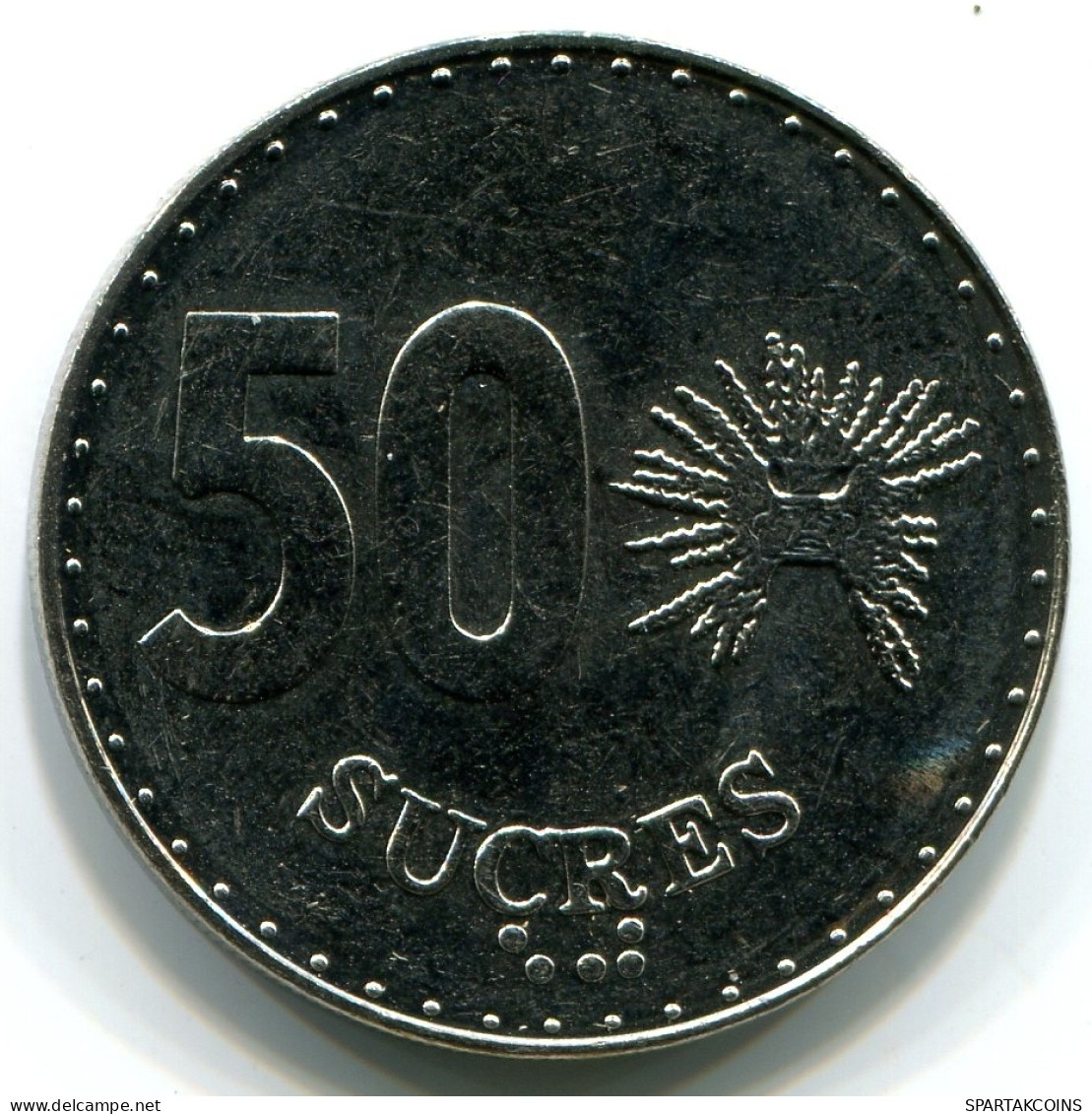 50 SUCRE 1991 ECUADOR UNC Münze #W11076.D - Equateur