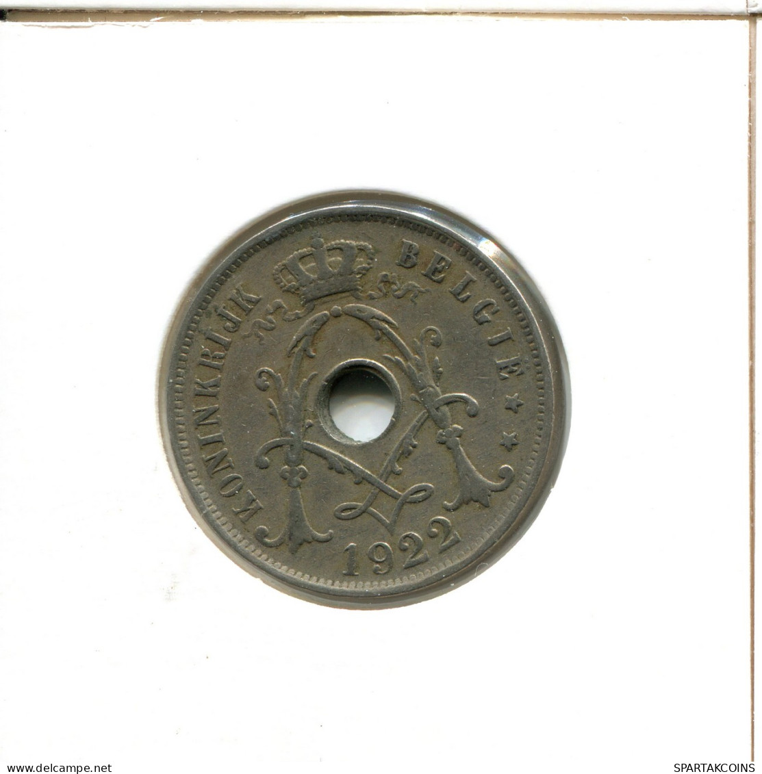 25 CENTIMES 1922 BELGIEN BELGIUM Münze DUTCH Text #AX404.D - 25 Centimes