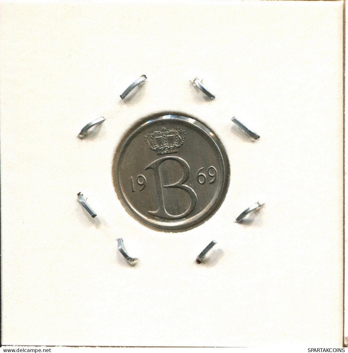 25 CENTIMES 1969 Französisch Text BELGIEN BELGIUM Münze #BA332.D - 25 Centimes