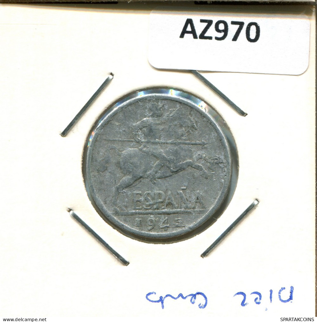 10 CENTIMOS 1945 SPANIEN SPAIN Münze #AZ970.D - 10 Centimos