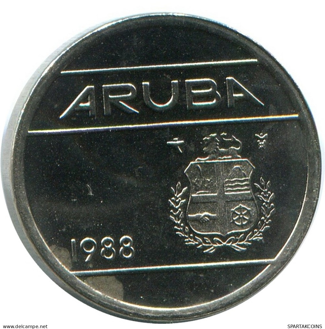 5 CENTS 1988 ARUBA Münze (From BU Mint Set) #AH109.D - Aruba