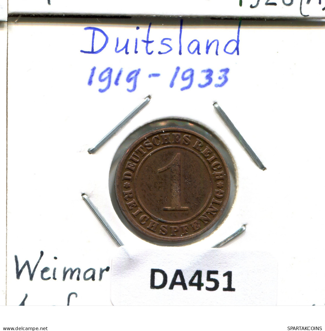 1 RENTENPFENNIG 1928 B DEUTSCHLAND Münze GERMANY #DA451.2.D - 1 Rentenpfennig & 1 Reichspfennig