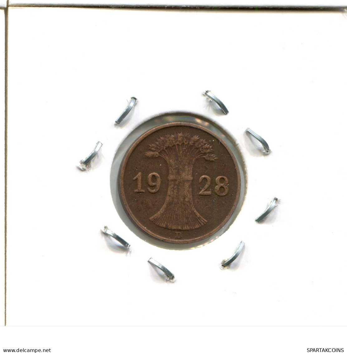 1 RENTENPFENNIG 1928 B DEUTSCHLAND Münze GERMANY #DA451.2.D - 1 Rentenpfennig & 1 Reichspfennig