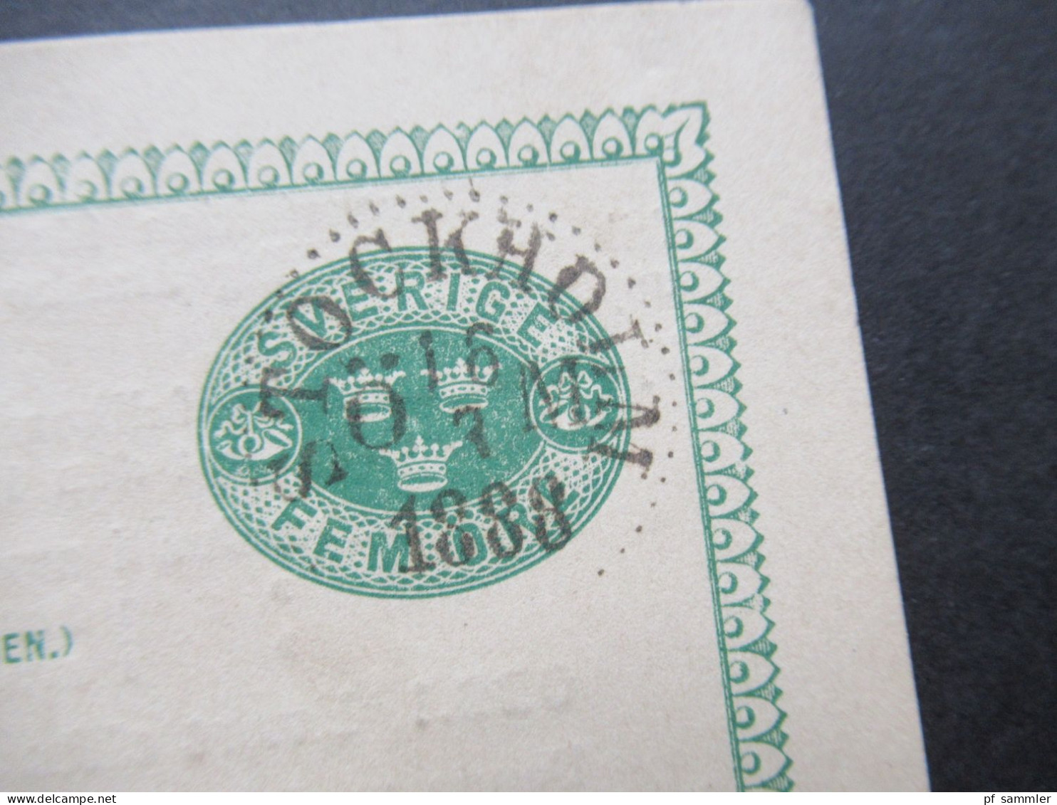 Schweden 1888 Ganzsache / Doppelkarte P 12 ?! Fem Öre Gedruckte Karte / Gedruckter Inhalt! Hjalmar Kinbergs Förlagsexped - Postal Stationery