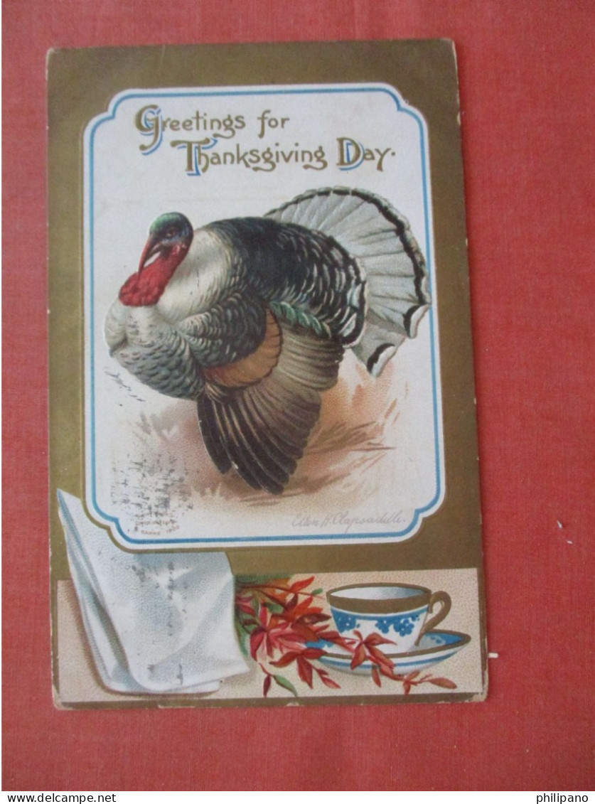 Embossed  Thanksgiving  Signed Clapsaddle       Ref 6041 - Thanksgiving