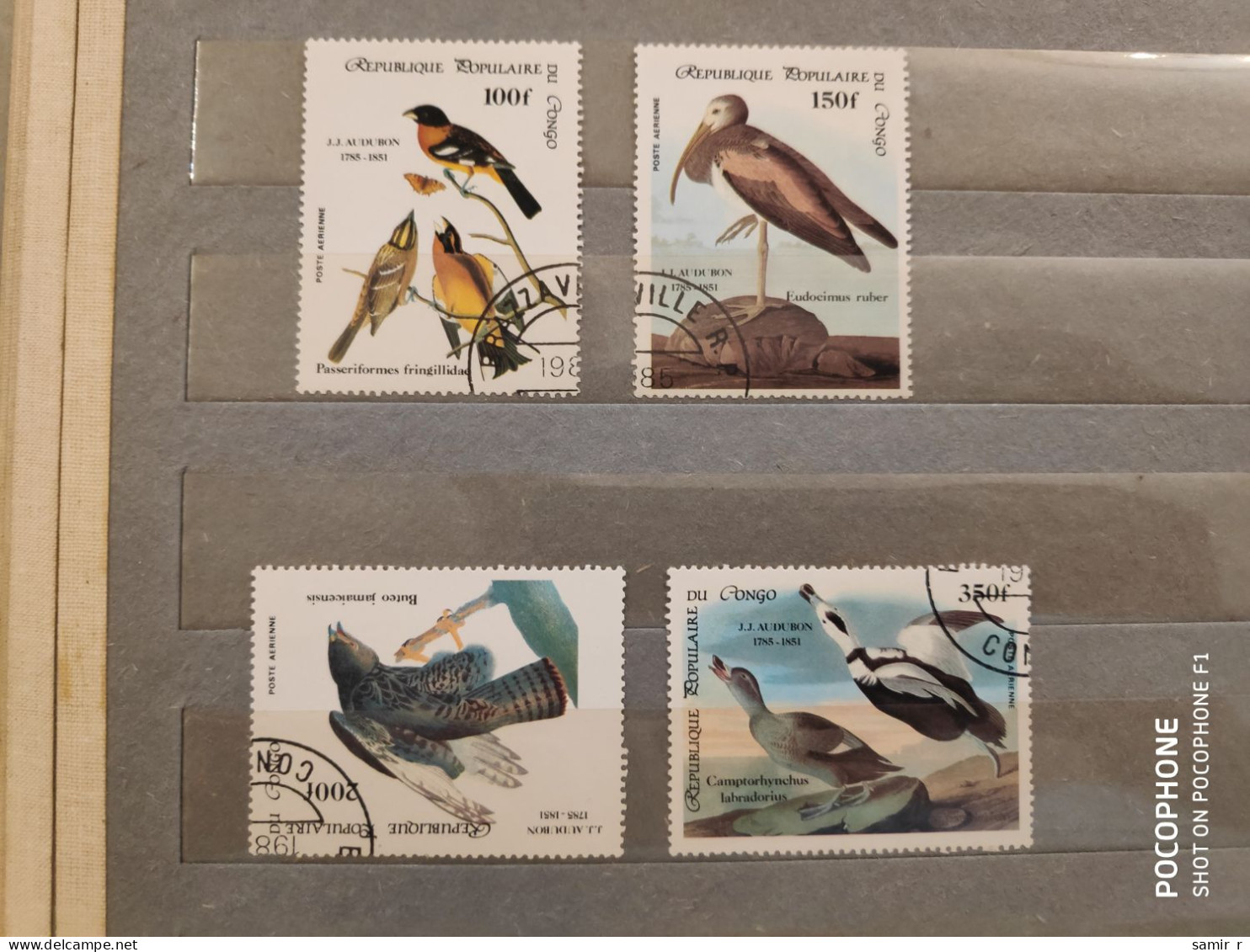 1985 Congo	Birds  (F4) - Usati