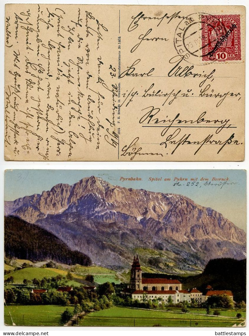 Austria 1919 Postcard - Spital Am Pyhrn Mitdem Bosruck, Pyrnbahn; To Reichenberg (Liberec); Scott 184 - Spital Am Phyrn