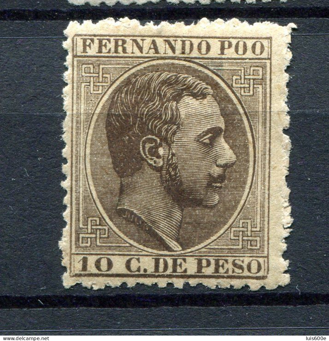 1882/89.FERNANDO POO.EDIFIL 8*.NUEVO CON FIJASELLOS(MH)PUNTO ADELGAZADO.CATALOGO 110€ - Fernando Po