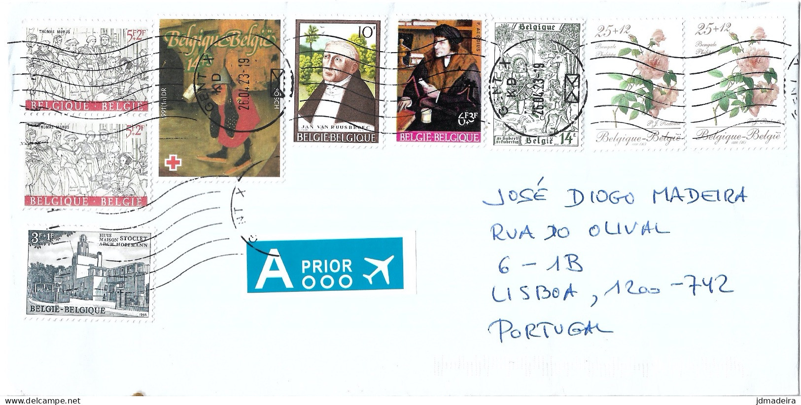 Belgique Cover To Portugal - Storia Postale