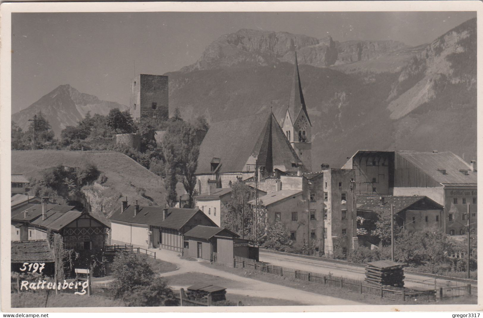 C8060) RATTENBERG - Tolle Variante Mit KIRCHE U. Turm U. Häuser DETAILS Alt !! - Rattenberg